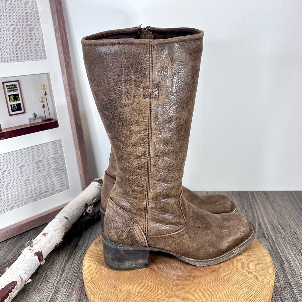 Brown Leather Riding Boots
